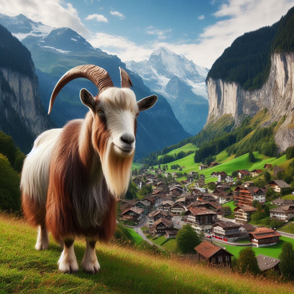 a swiss goat